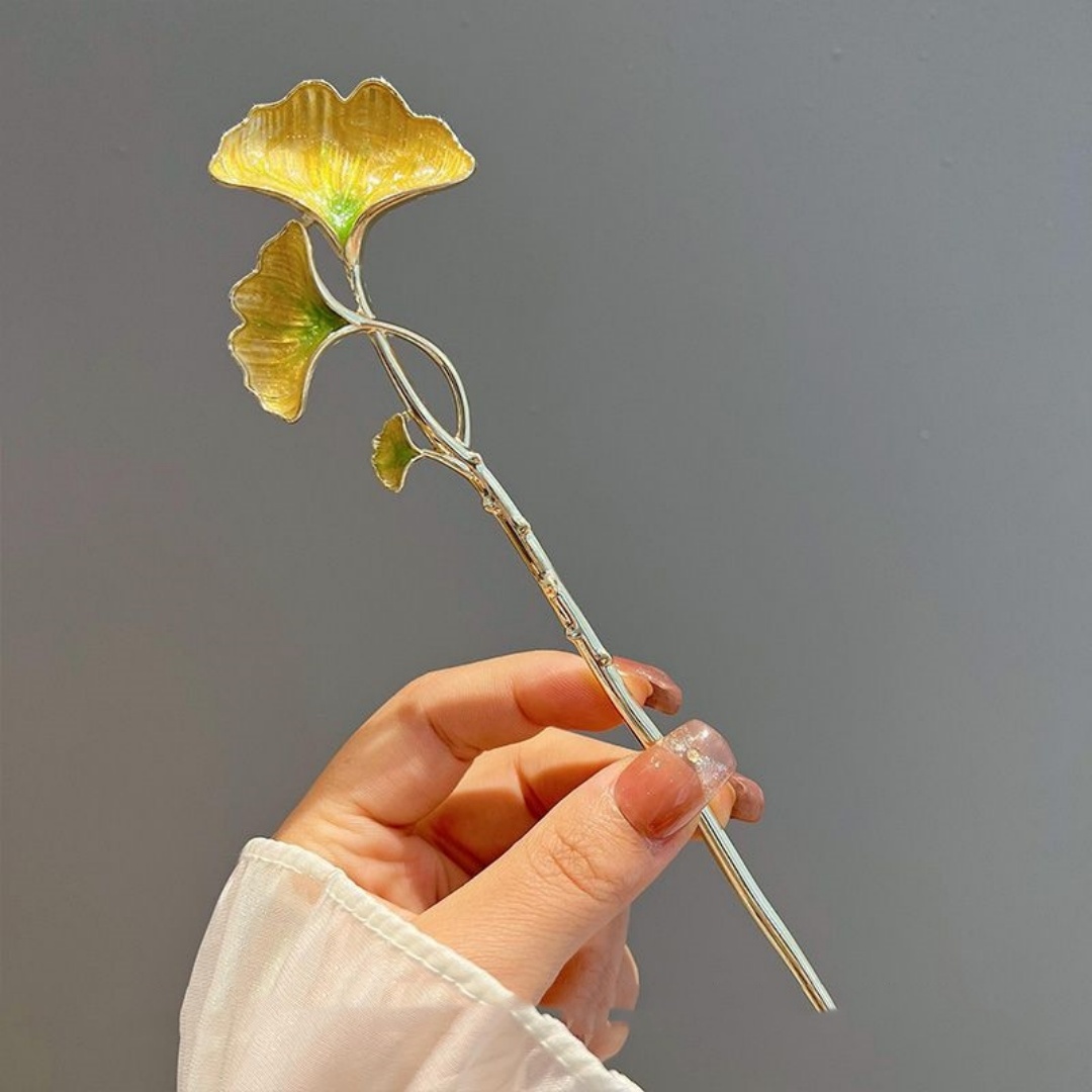 New Chinese-Style Ginkgo Leaf  - đánh giá và giá Hanbok Hair Pin