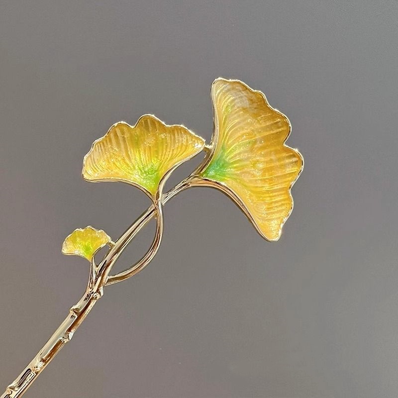 New Chinese-Style Ginkgo Leaf  - đánh giá và giá Hanbok Hair Pin