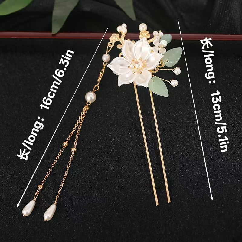 Tea Flower Hanfu Ancient Style - đánh giá và giá Hanbok Hair Pin