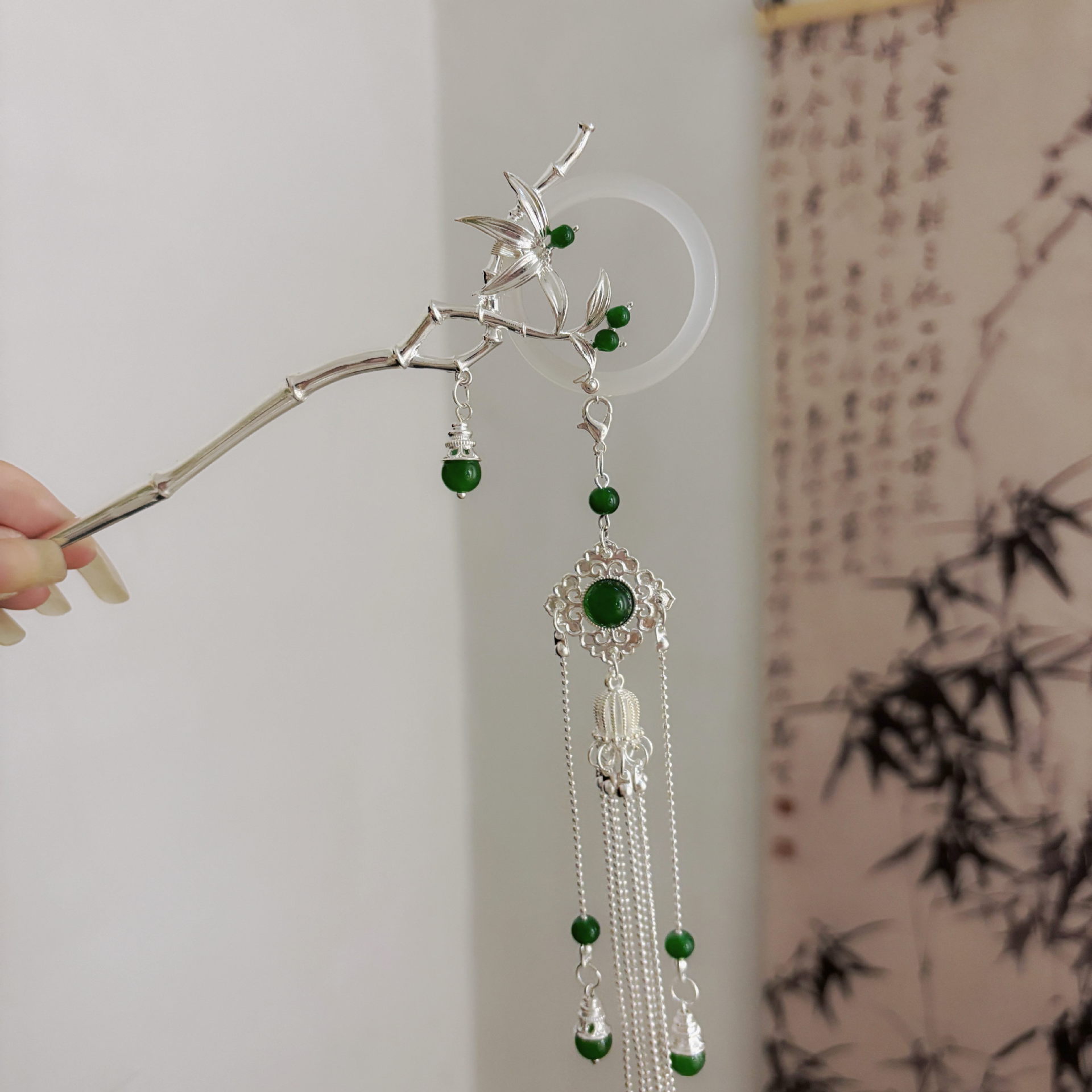 Chinese Style Hair Stick Bambo - đánh giá và giá Hanbok Hair Pin