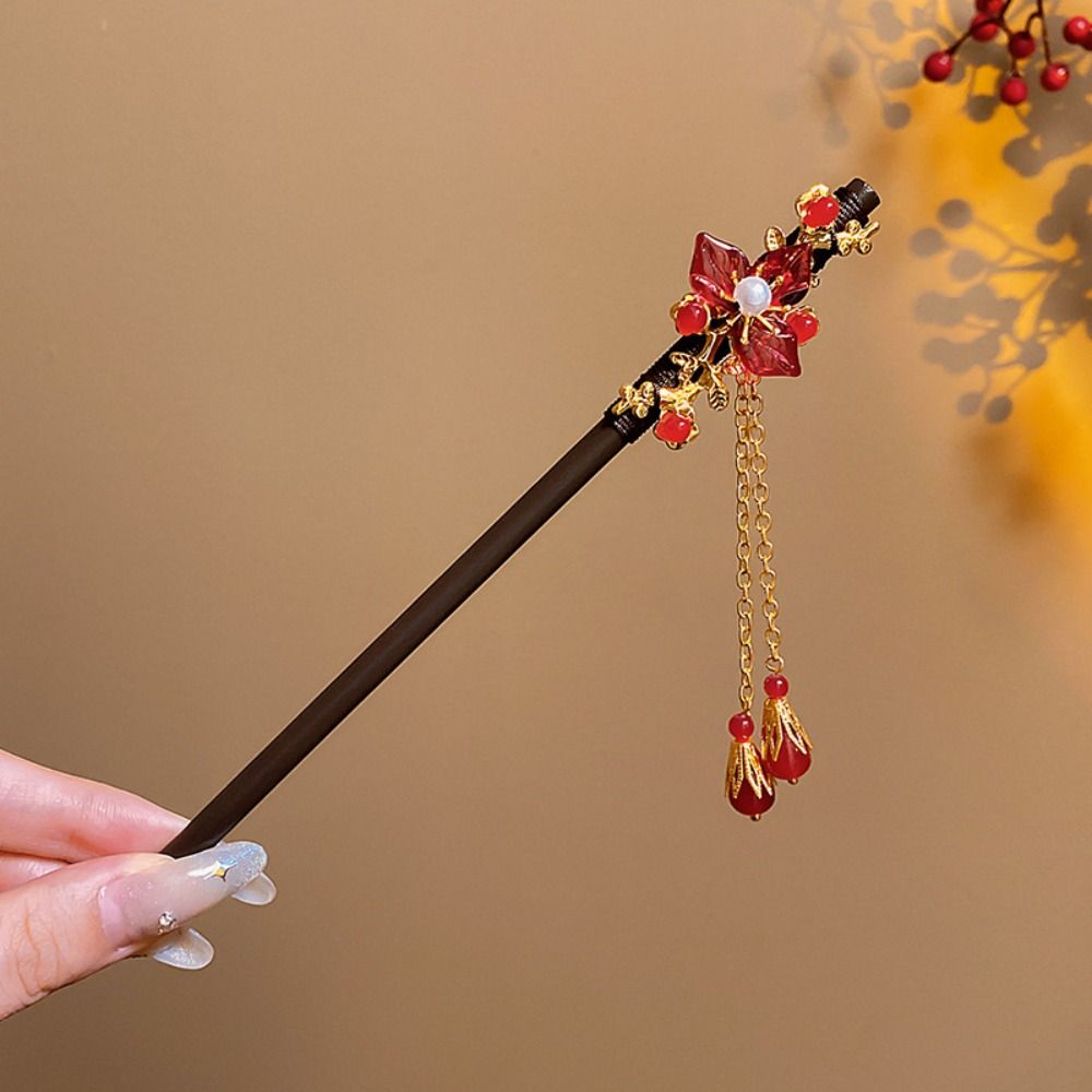 Classical Flower Wooden Hair S - đánh giá và giá Hanbok Hair Pin