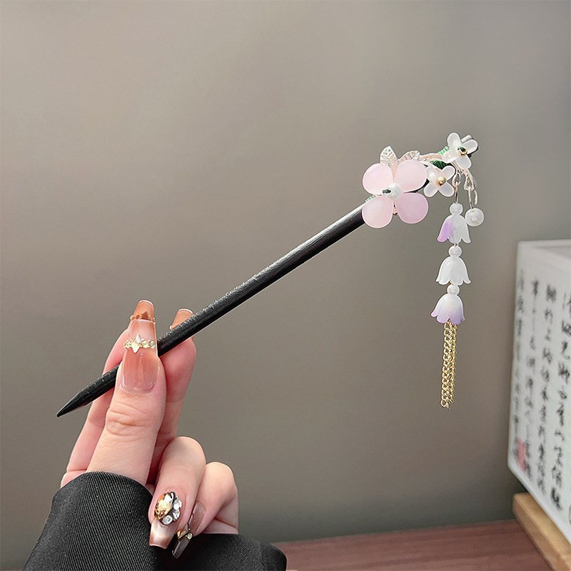 Classic Tassel Hair Stick Blac - đánh giá và giá Hanbok Hair Pin